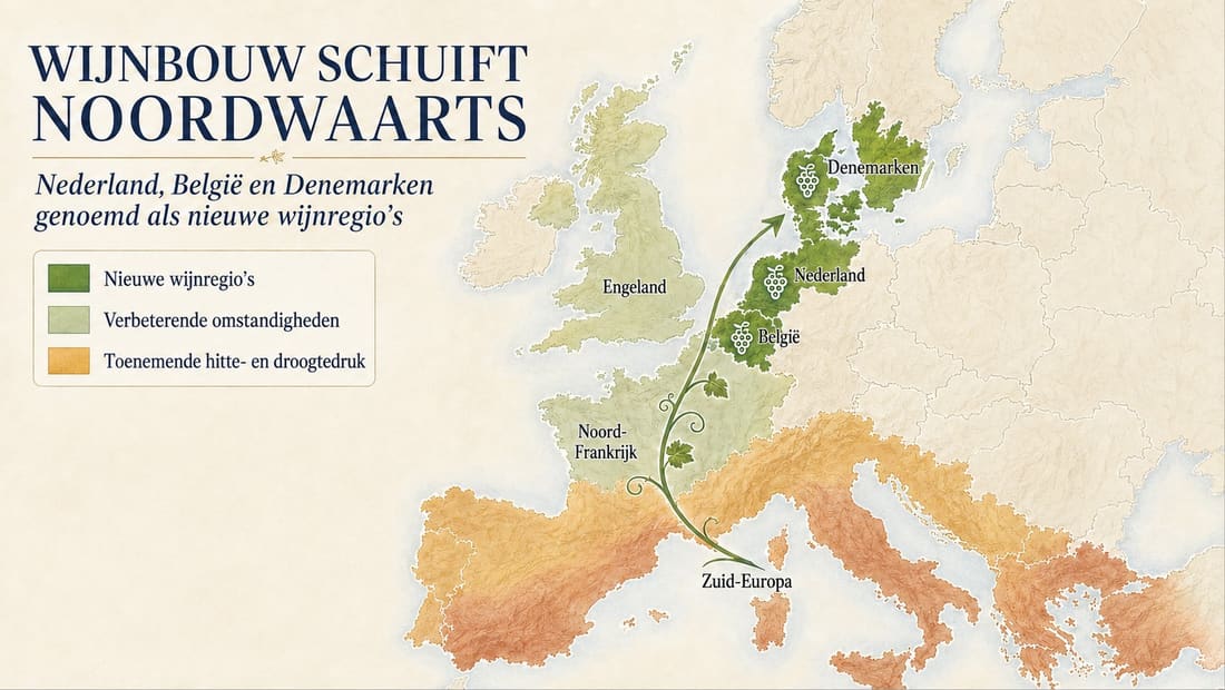 Onderzoek noemt Nederland een van de nieuwe wijnregio's